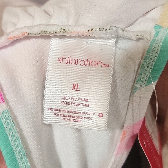 NWT Xhilaration Ribbed Bikini | Multicolored Tropical Print | Size XL - Picture 11 of 11